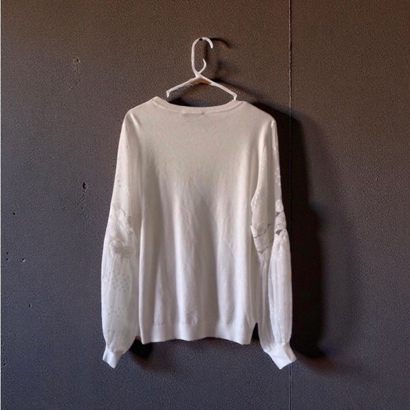 Siani Milano White Lace Top XL – NWT Romantic Regencycore - Picture 8 of 10